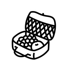 Lunch Box Bag Meal Line Icon