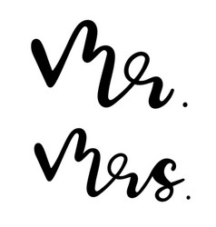 Mr And Mrs - Wedding Lettering Design