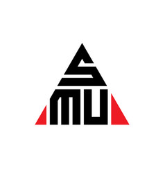 Smu Triangle Letter Logo Design With Triangle