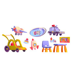 Car In Toy Store Game Icon Cartoon