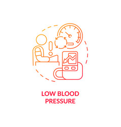 Low Blood Pressure Red Gradient Concept Icon