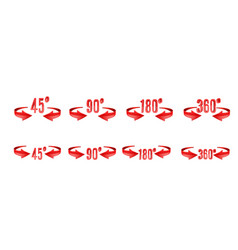 3d Curve Arrows And Rotation Angle Degrees Sing