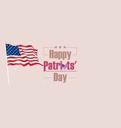 Happy Patriots Day Chocolate And Red Text Design