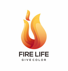 Fire Gradient Colorful Logo