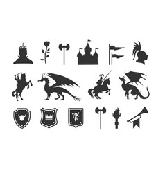 Heraldic Symbols And Elements Medieval Clip Art