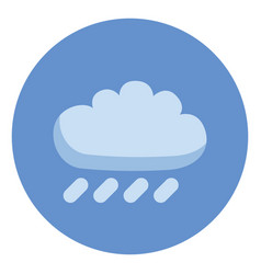 One Rainy Cloud On A White Background