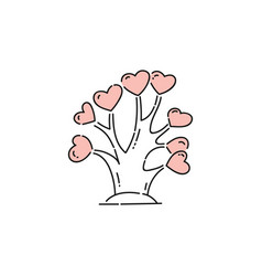 Tree With Hearts Logo For Charity