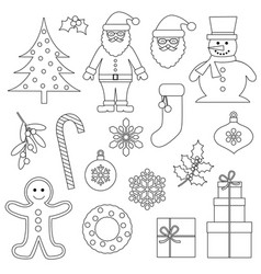 Christmas Digital Stamps Clipart