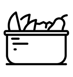 Fruit Salad Box Icon Outline Style