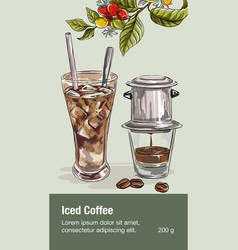 Iced Coffee Banner Which Can Be Used For Menu