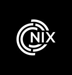 Nix Letter Logo Design On Black Backgroundnix