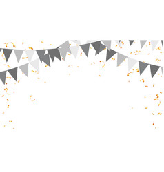 Triangle Pennants Chain And Confetti For Party