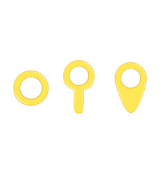 Realistic 3d Yellow Location Map Pin Gps Pointer