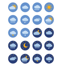 Weekly Weather Forecast On A White Background