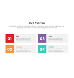 Agenda Infographic Concept For Slide Presentation