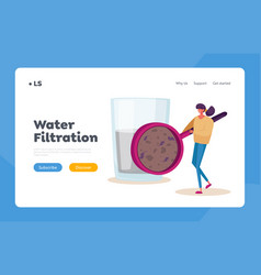 Water Filtering Landing Page Template Tiny Woman