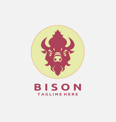 Bison Logo Design Template