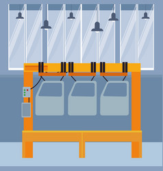 Industry Car Manufacturing Cartoon