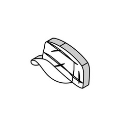 Military Hat Cap Isometric Icon