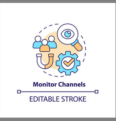 Monitor Channels Concept Icon