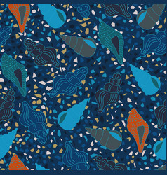 Seashells Seamless Pattern