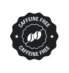 Caffeine Free Icon Sign Isolated Coffee Beans