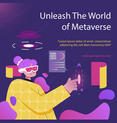 Flat Design Metaverse Concept Posts