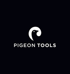 Letter P Pigeon Logo Design