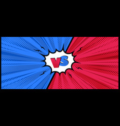 Versus Superhero Comic Frame Halftone Comic