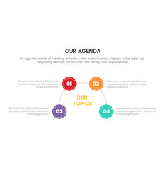 Agenda Infographic Concept For Slide Presentation