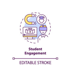 Ai In Student Engagement Concept Icon