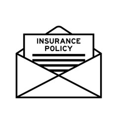 Envelope And Letter Sign With Word Insurance