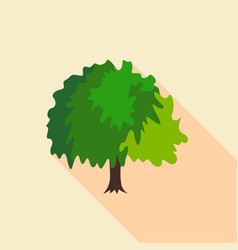 Fluffy Tree Icon Flat Style