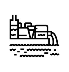 Marine Sewage Treatment Line Icon