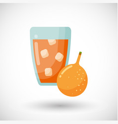 Passion Fruit Juice Glass Flat Icon