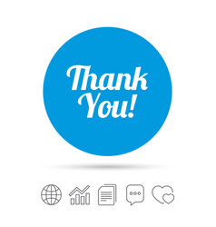 Thank You Sign Icon Customer Service Symbol