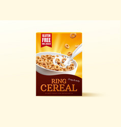 3d Cereals Carton Box Mockup