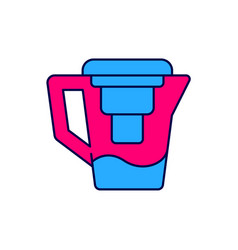 Filled Outline Water Jug With A Filter Icon