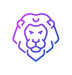 Lion Head Pixel Perfect Gradient Linear Icon