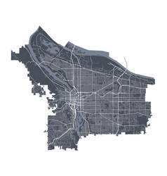 Portland Map Detailed Map City Poster