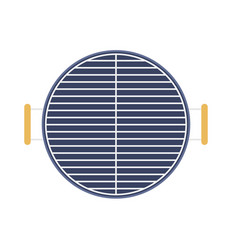 Round Barbeque Grill Flat Clean Icon Design