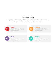 Agenda Infographic Concept For Slide Presentation