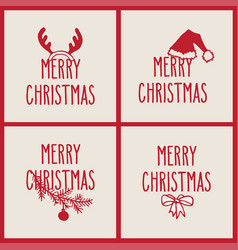 Merry Christmas Greeting Cards Set