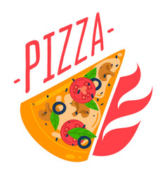 Pizza Food Logo For Italian Restaurant