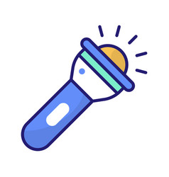 Flashlight Fill Outline Icon Style