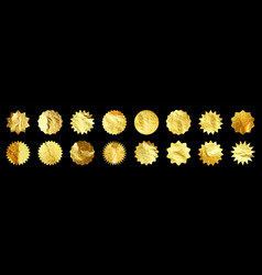 Golden Stars Sunburst Symbols Shiny Gold Foil