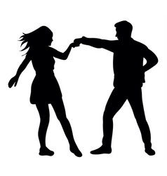 Guy And Girl Dancing Silhouette