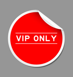 Red Color Peel Sticker Label With Word Vip