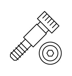 Shoulder Screw Line Icon