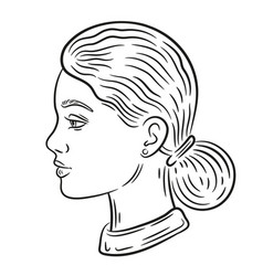 Woman Face Profile Girl Portrait Female Head Side